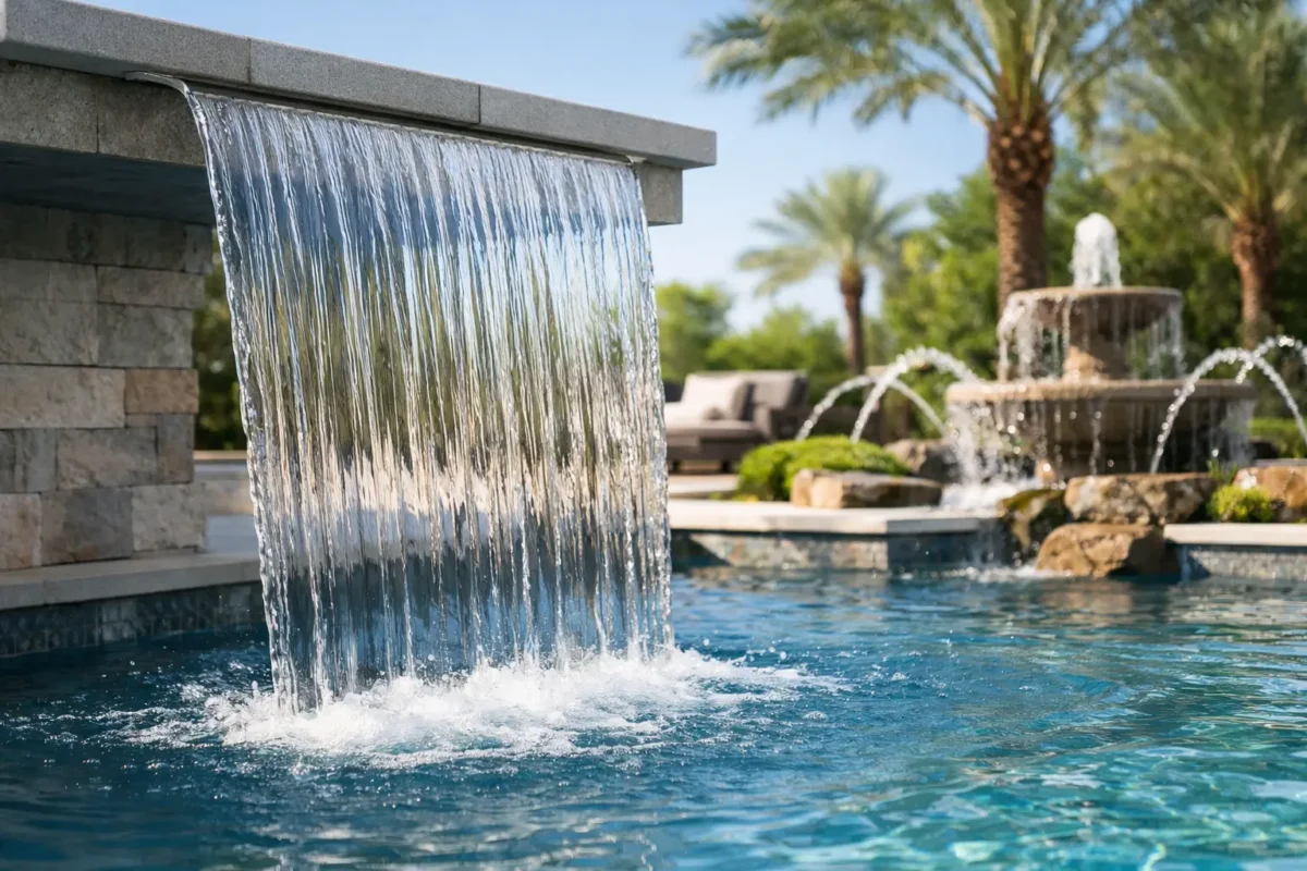 Curtain Waterfall for Pools and Fountains