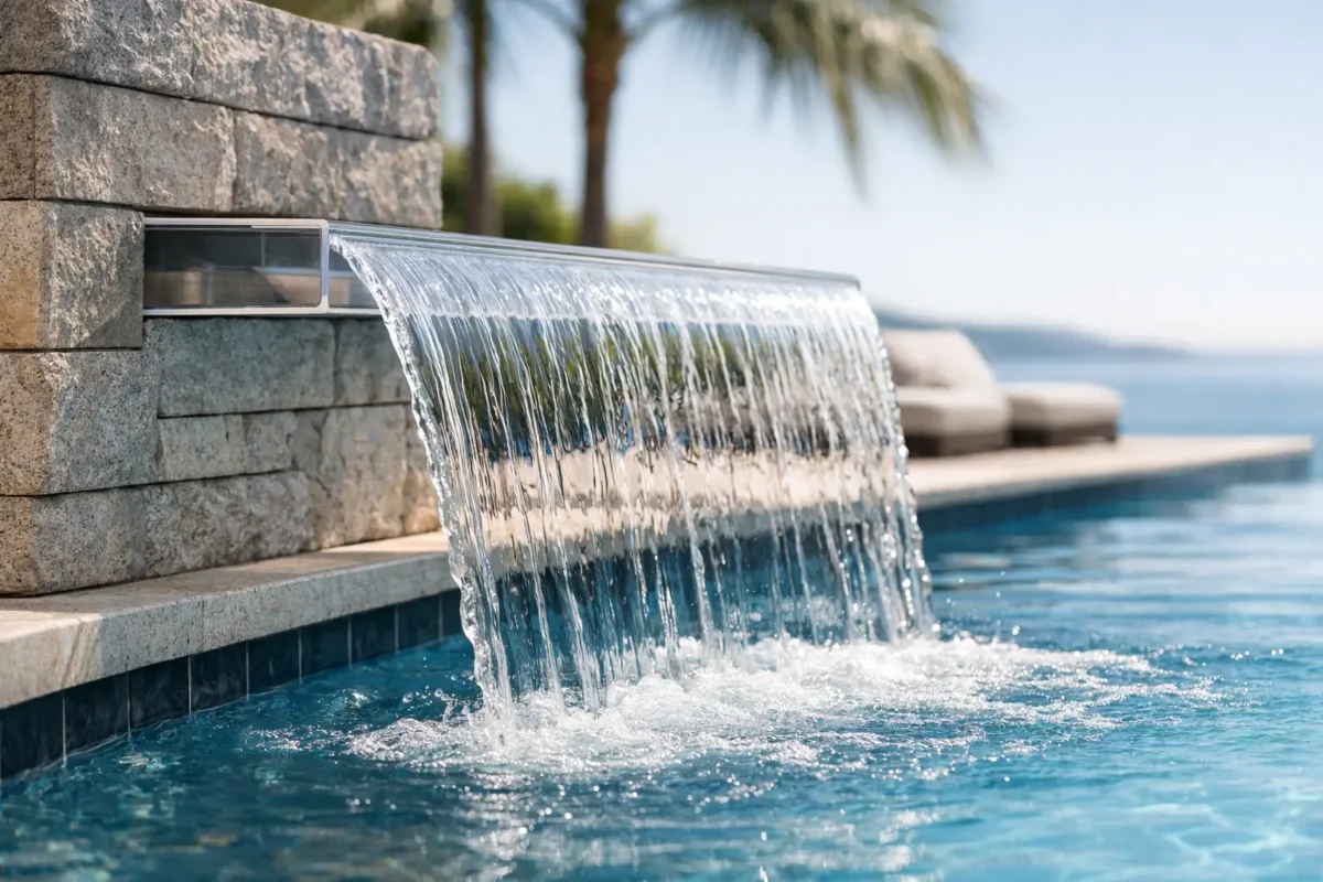 Acrylic Spillway Waterfall for Premium Pools