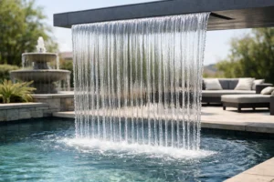 Waterfall Curtain Design for Pools and Fountains