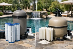 Cartridge Versus DE Filters for Premium Pools